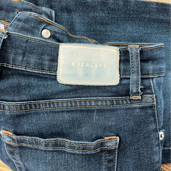 Everlane 25 Ankle High Rise Skinny Jeans (dark wash) - Picture 4 of 6